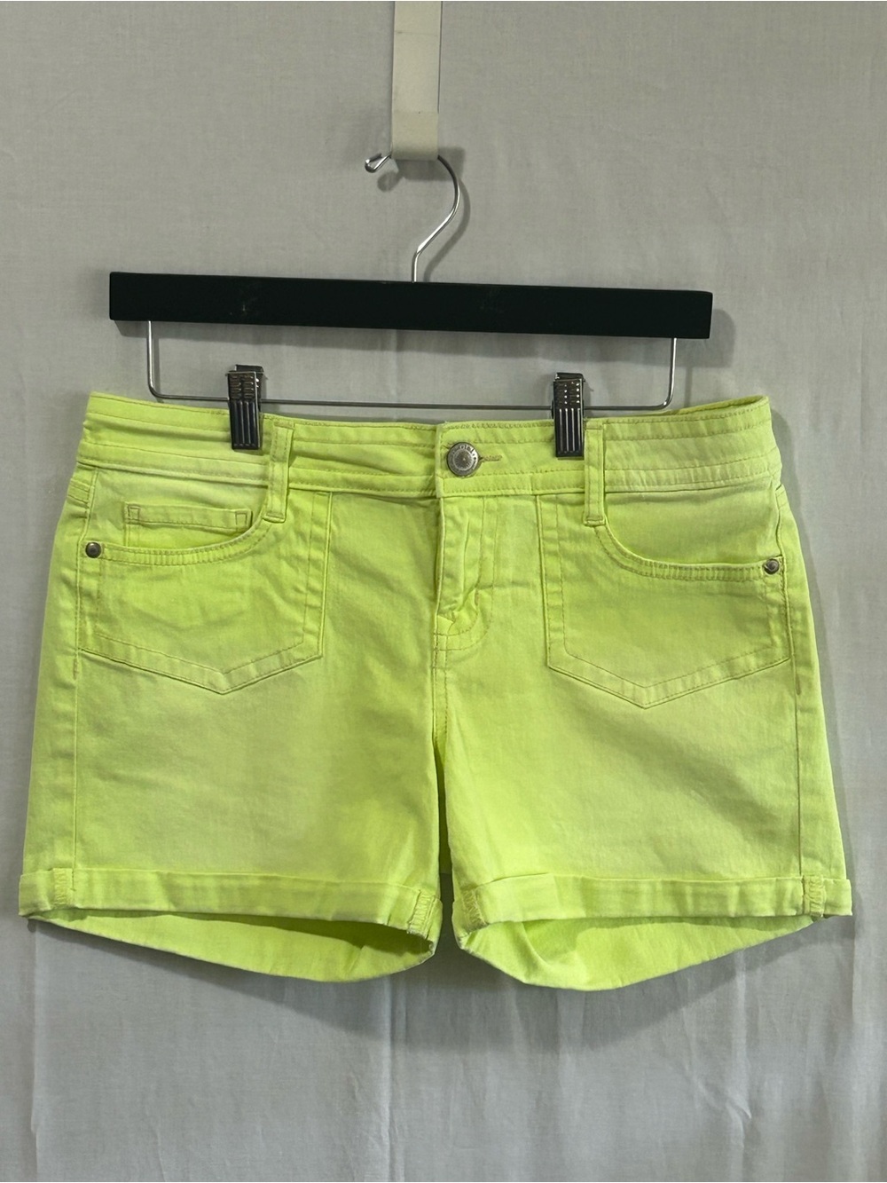 l.e.i. - Neon Yellow Denim Shorts